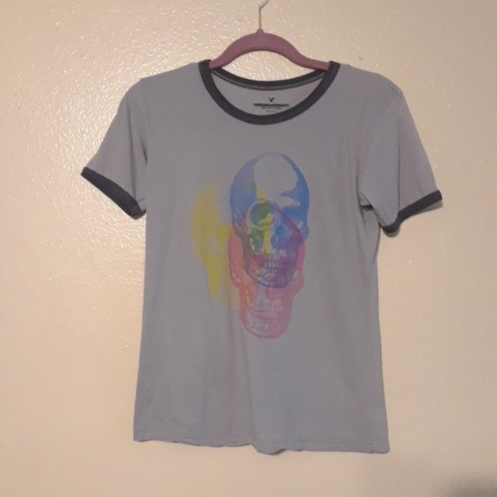 American Eagle Outfitters Skeleton Tee Shirt OS